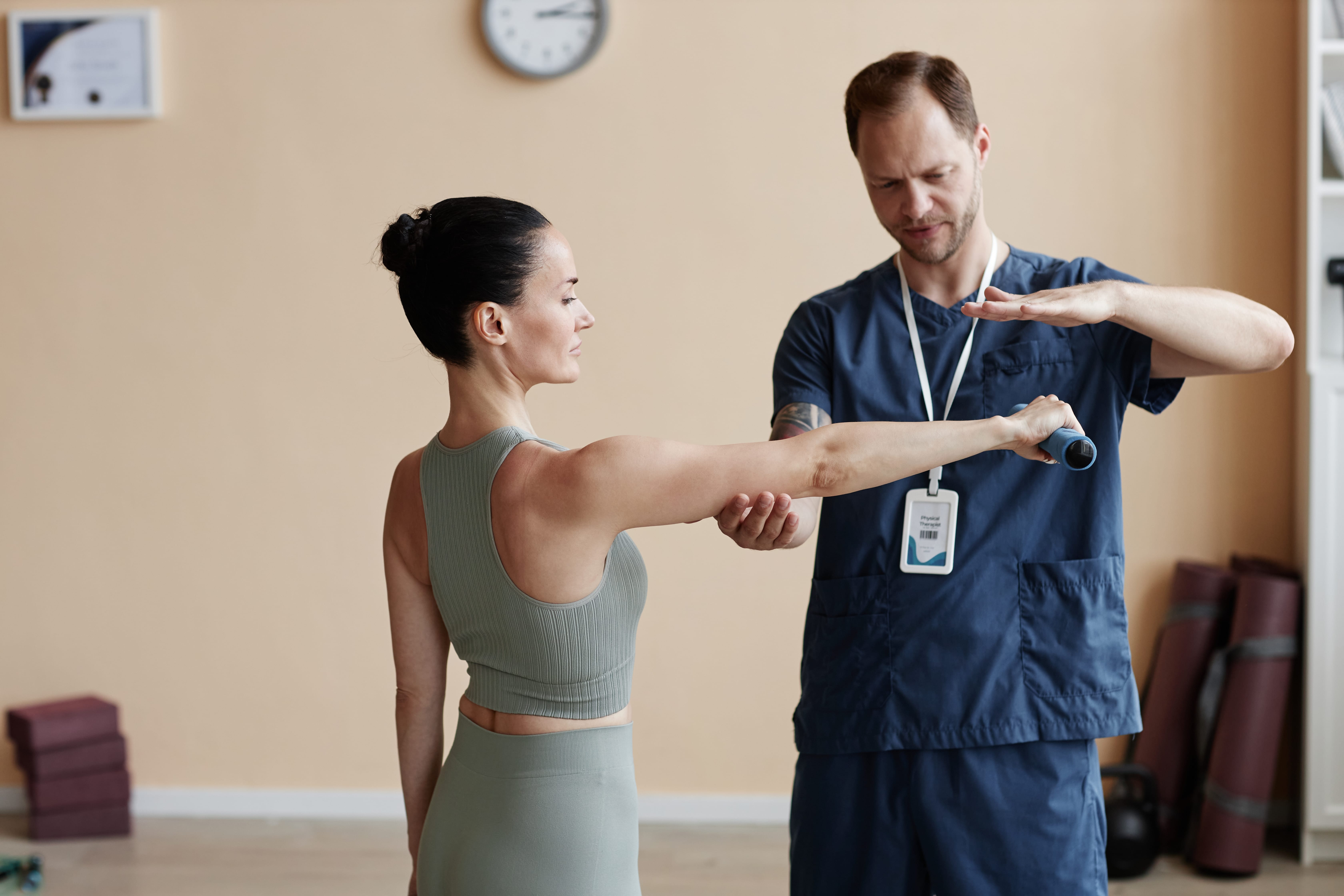 kine en action avec un patient
